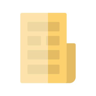 NewsPaper Düz Işık Vektörü Simgesi Tasarımı