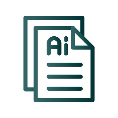  Ai Biçim Satırı Gradyan Vektör Simgesi Tasarımı