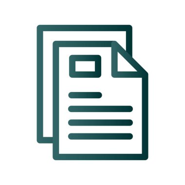 Belge Satırı Gradyan Vektör Simgesi Tasarımı