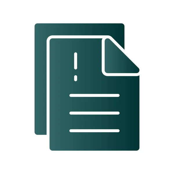 Documento Informação Glyph Gradient Vector Icon Desig — Vetor de Stock