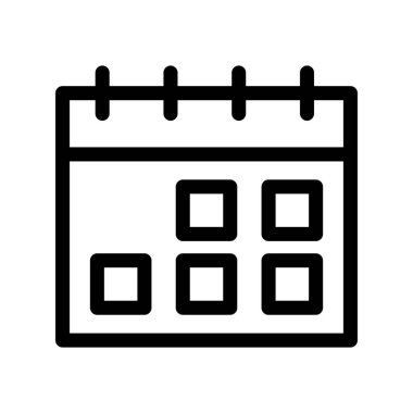 Takvim Ana Hattı Vektör Simgesi Tasarımı