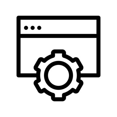 Web Ayarlama Ana Hattı Vektör Simgesi Tasarımı