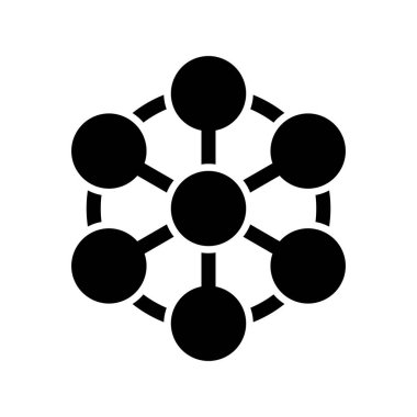 Link Glyph Vektör Simgesi Tasarımı