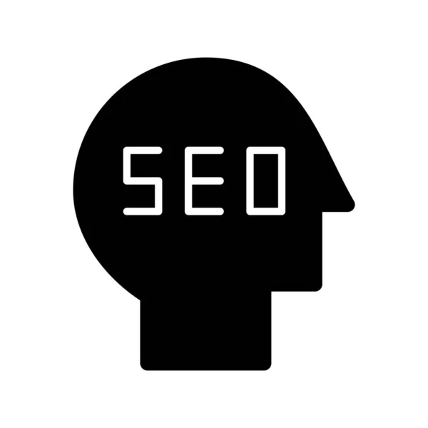 Seo Glyph Vector Icon Desig — Stockvektor