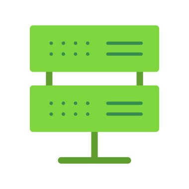 Sunucu Düz Vektör Simgesi Tasarımı