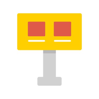  Yasa Tahtası Düz Vektör Simgesi Tasarımı