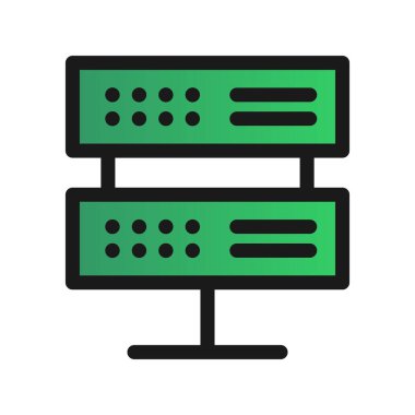 Sunucu Gradyan Vektör Simgesi Tasarımı