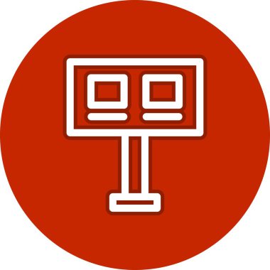 Yasa Tahtası Satırı Çember Vektör Simgesi Tasarımı