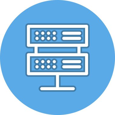 Sunucu Satırı Çember Vektör Simgesi Tasarımı