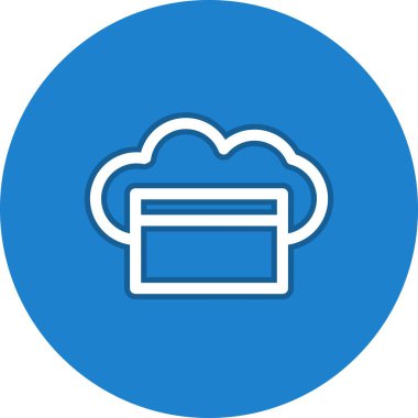 Bulut Satırı Çemberi Vektör Simgesi Tasarımı