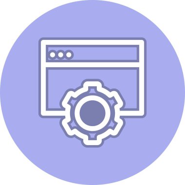 Web Ayarlama Satırı Vektör Simgesi Tasarımı