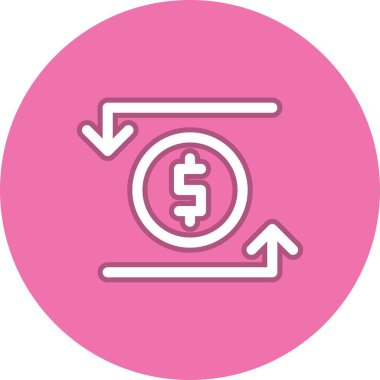 Invesment Satır Çemberi Vektör Simgesi Tasarımı