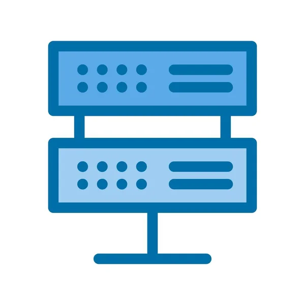 Server Filled Blue Vector Icon Desig — Stock Vector
