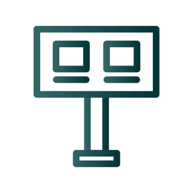  Yasa Tahtası Satırı Gradyan Vektör Simgesi Tasarımı