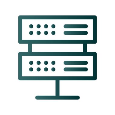 Sunucu Satırı Gradyan Vektör Simgesi Tasarımı
