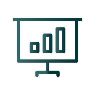 Sunum Çubuğu Gradyan Vektör Simgesi Tasarımı