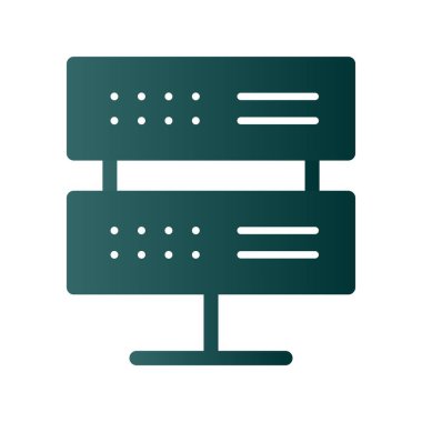  Sunucu Kabartma Gradyan Vektör Simgesi Tasarımı