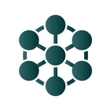 Bağlantı Kabartma Gradyan Vektör Simgesi Tasarımı