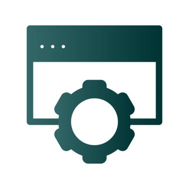 Web Ayarlama Gradyan Vektör Simgesi Tasarımı