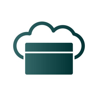 Bulutlandırıcı Gradyan Vektör Simgesi Tasarımı