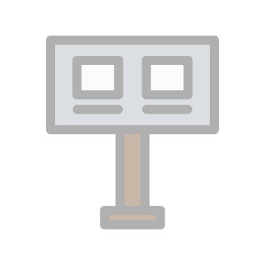 Yasa Tahtası Satırı Işık Vektörü Simgesi Tasarımı Doldurdu