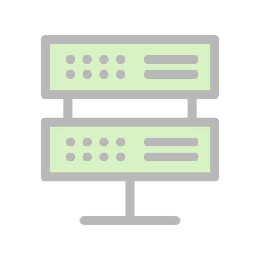 Sunucu Satırı Doldurulmuş Işık Vektörü Simgesi Tasarımı