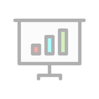 Sunum Çubuğu Satırı Işık Vektörü Simgesi Tasarımı