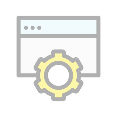 Web Ayarlama Satırı Doldurulmuş Işık Vektörü Simgesi Tasarımı