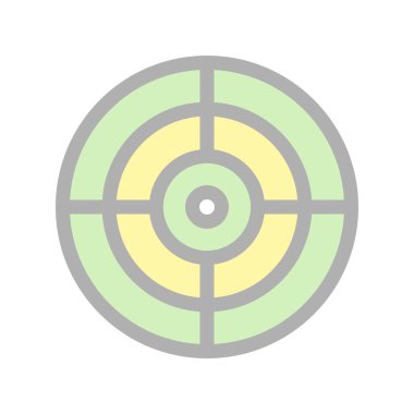  Odaklanma Satırı Dolu Işık Vektörü Simgesi Tasarımı