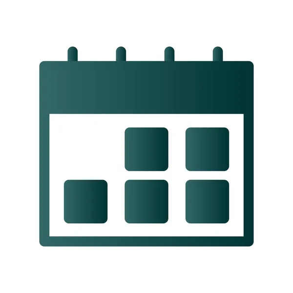 Calendar Glyph Gradient Vector Icon Desig — Stock Vector