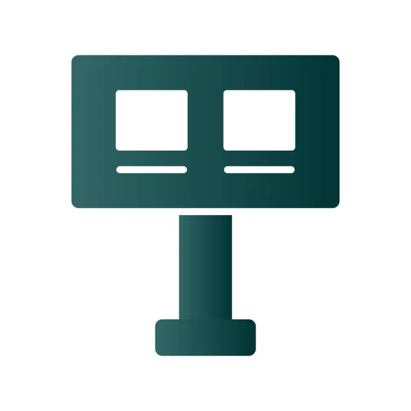 Bill Board Glyph Gradient Vector Icon Desig — 图库矢量图片
