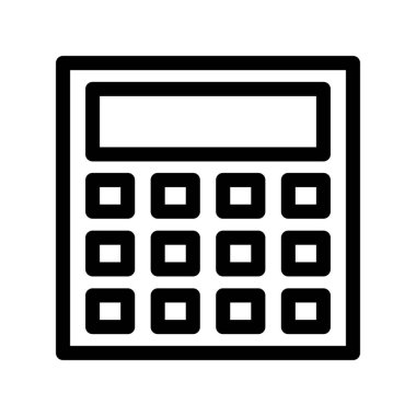Hesap Makinesi Taslak Vektör Simgesi Tasarımı