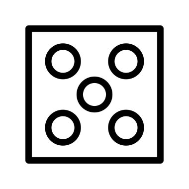 Dice Taslak Vektör Simgesi Tasarımı