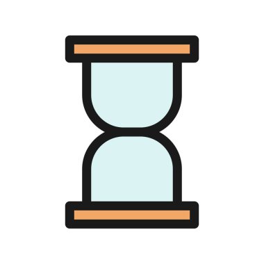 Saat Penceresi Satırı Dolu Vektör Simgesi Tasarımı