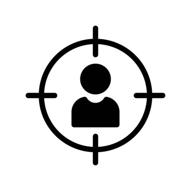  Hedef Glyph Vektör Simgesi Tasarımı