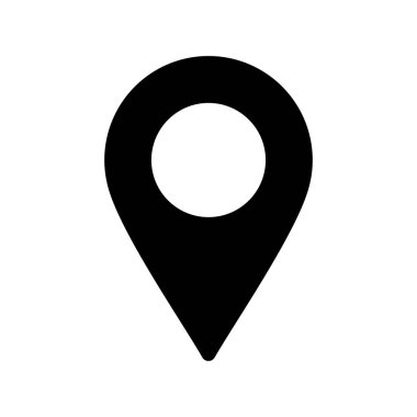 Konum Glyph Vektör Simgesi Tasarımı