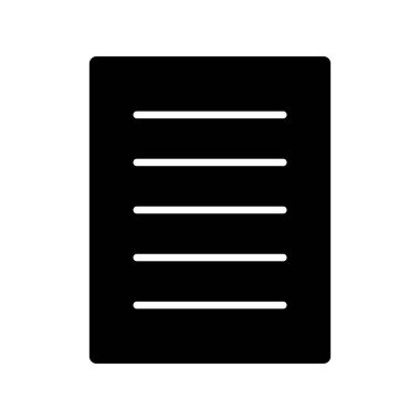 Dosya Glyph Vektör Simgesi Tasarımı