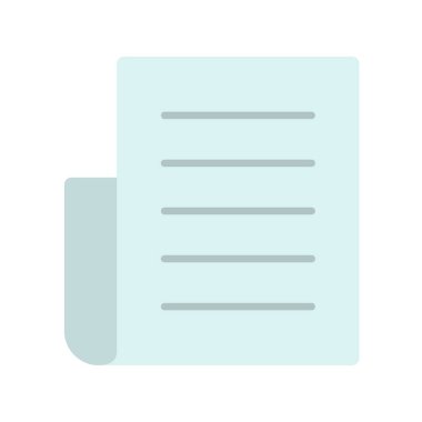 Belge Düz Vektör Simgesi Tasarımı