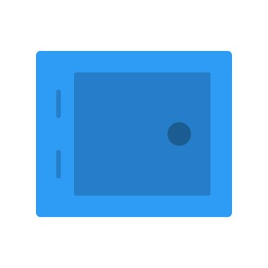 Kasa Düz Vektör Simgesi Tasarımı