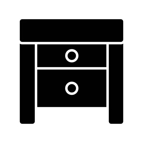 Kantoortafel Glyph Vector Icon Desig — Stockvector