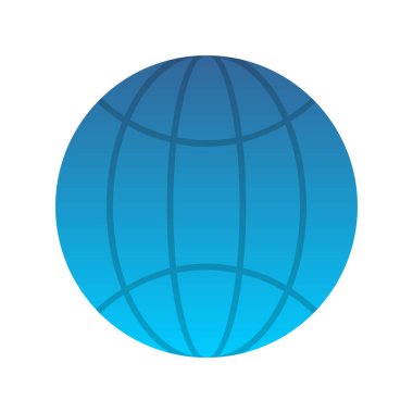 Küresel Düz Gradyan Vektör Simgesi Tasarımı