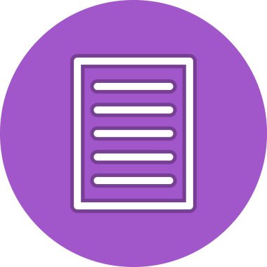 Dosya Satırı Çemberi Vektör Simgesi Tasarımı