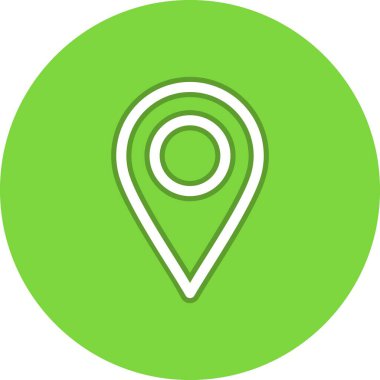 Konum Satırı Çember Vektör Simgesi Tasarımı