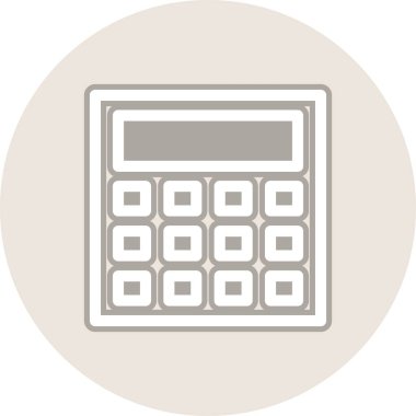 Hesap Makinesi Satır Çemberi Vektör Simgesi Tasarımı