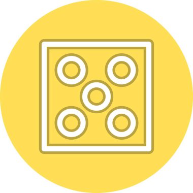 Zar Çizgisi Çemberi Vektör Simgesi Tasarımı