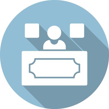 Resepsiyon Kabartma Çemberi Vektör Simgesi Tasarımı