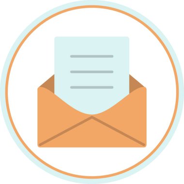 İleti Düz Çember Vektör Simgesi Tasarımı