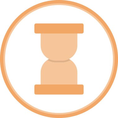 Saat Saati Düz Çember Vektör Simgesi Tasarımı