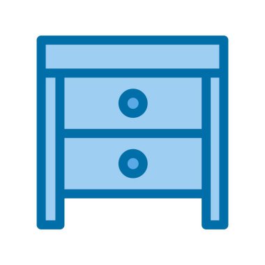 Ofis Tablosu Mavi Vektör Simgesi Tasarımı