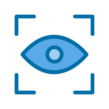 Mavi Vektör Simgesi Desig 'e Odaklan